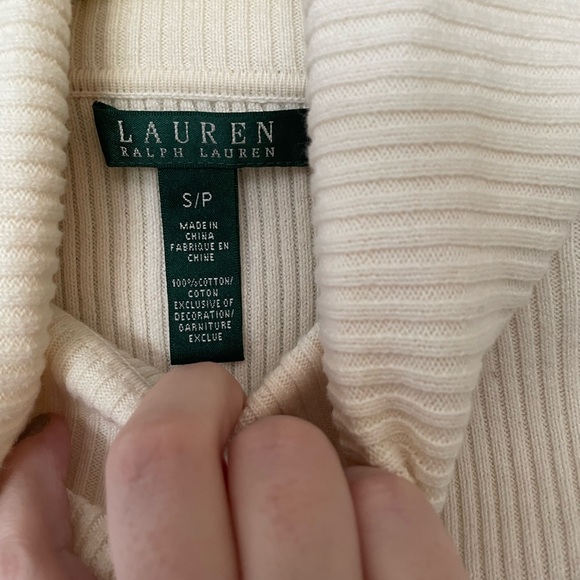 Ralph Lauren Cream Long Sleeve Top - Picture 3 of 4